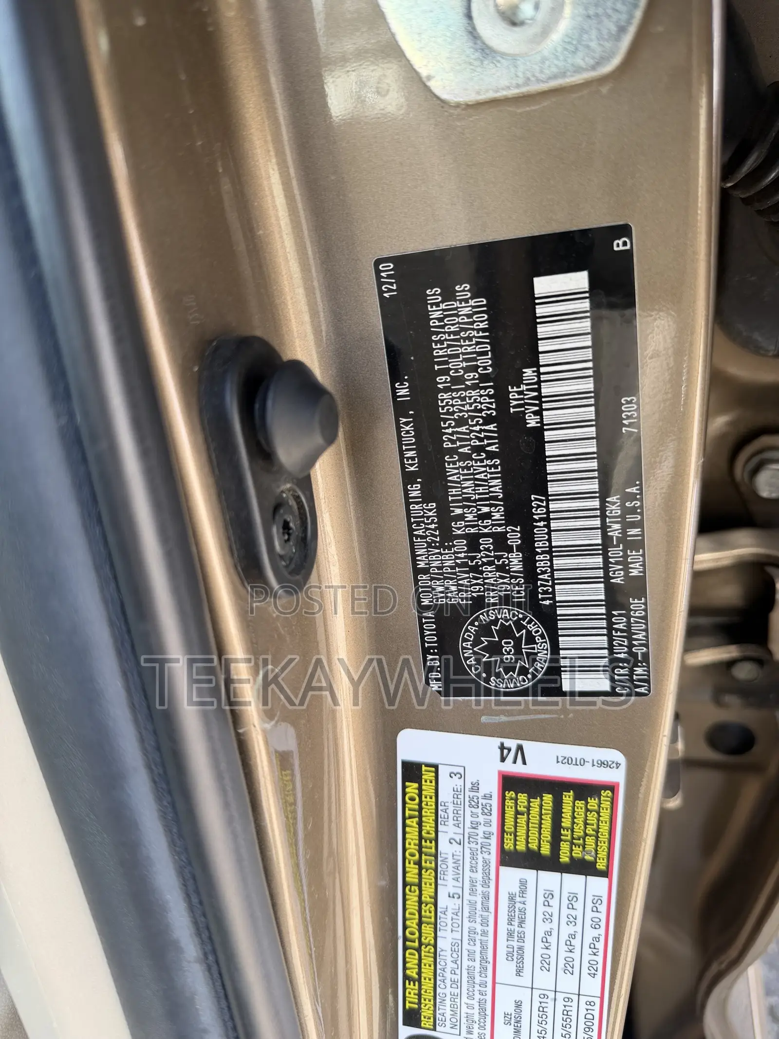 Toyota Venza Limited 2011 Brown