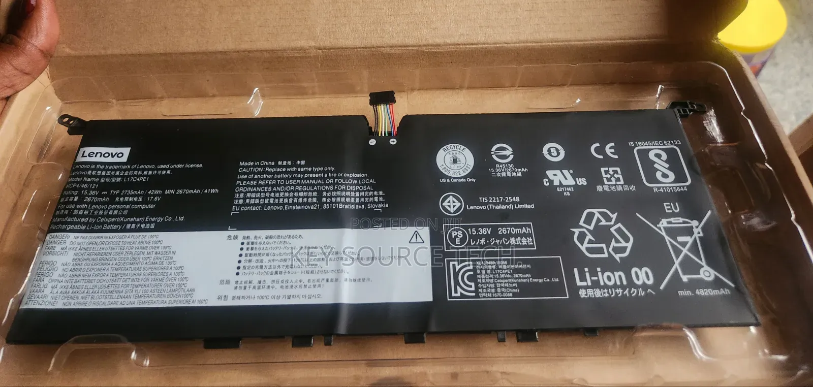 L17c4pe1 for Ideapad 730s-13iwl 81jb Yoga S730-13iwl 81j0 S730-13iml