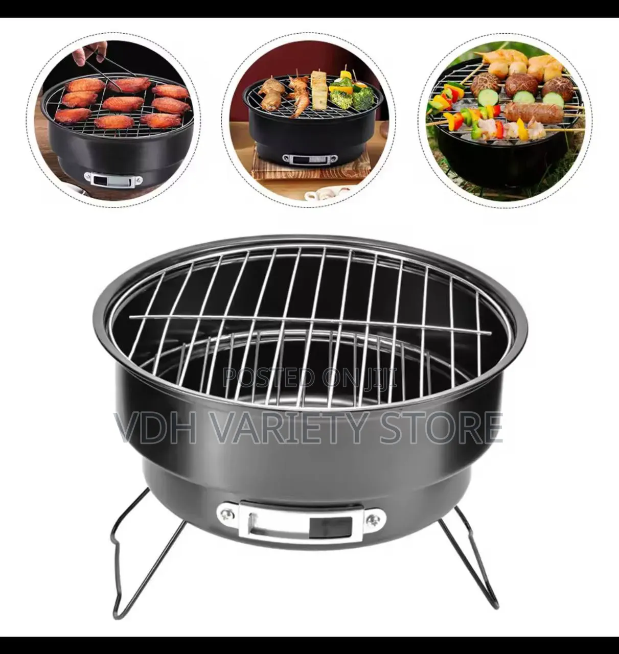 Portable Outdoor/Indoor Stainless Steel Charcoal Barbecue Grill