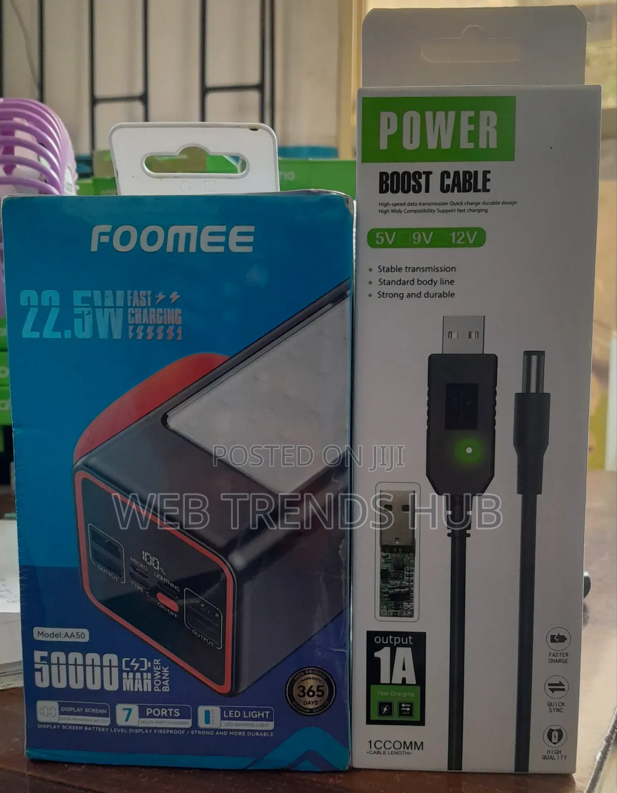 Deluxe Combo Foomee 50,000mah 22.5w Powerbank + Powerboost 5.5mm Cable