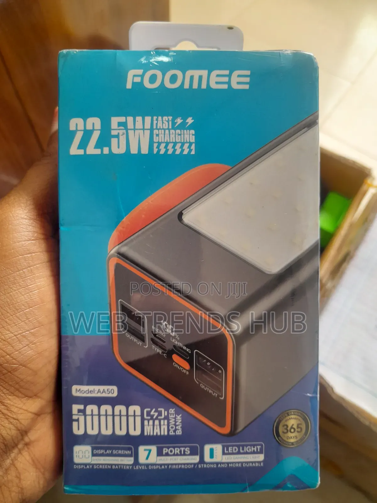 Deluxe Combo Foomee 50,000mah 22.5w Powerbank + Powerboost 5.5mm Cable
