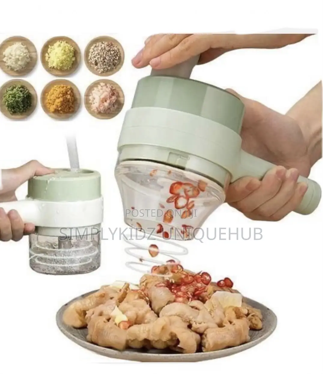 2in1 Rechargeable Electric Vegetable Hammer Food Chopper