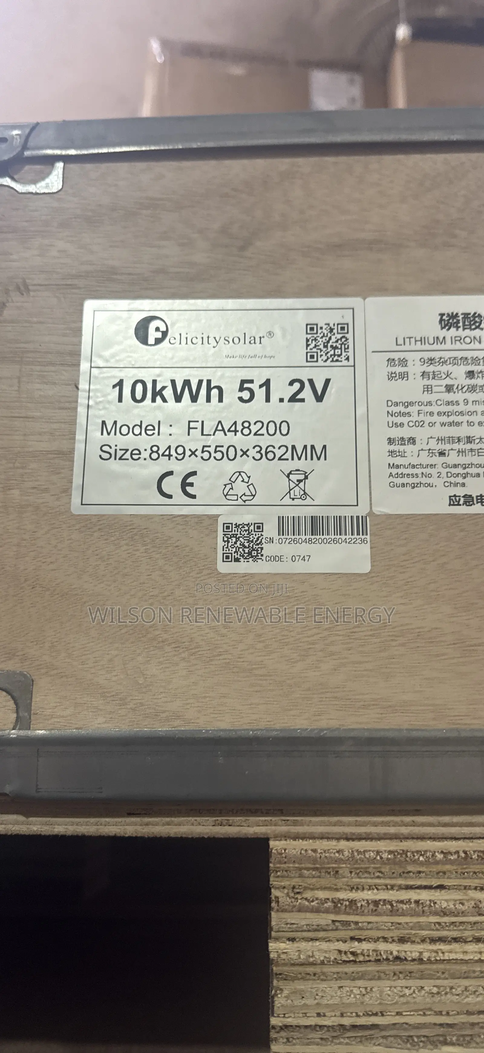 Felicity 10kwh 51.2v Lithium Battery (Fla48200)
