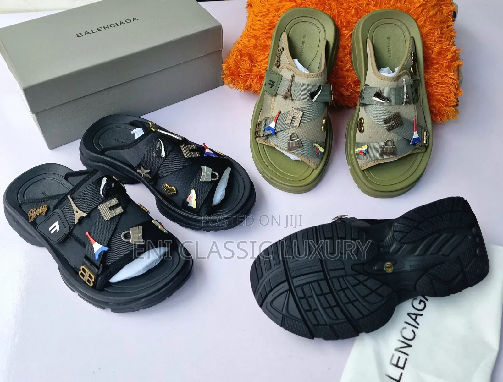 Top Notch Luxury Men's Slippers Balenciaga Well Banded Package