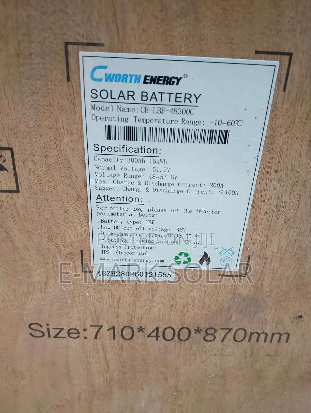 15kwh 48v C-Worth Lithium Ion Batteries Available Now Call Us Today