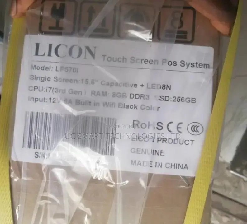 Licon Pos System Single Screen Intel Core I7 256gb SSD 8gb Ram Win 10