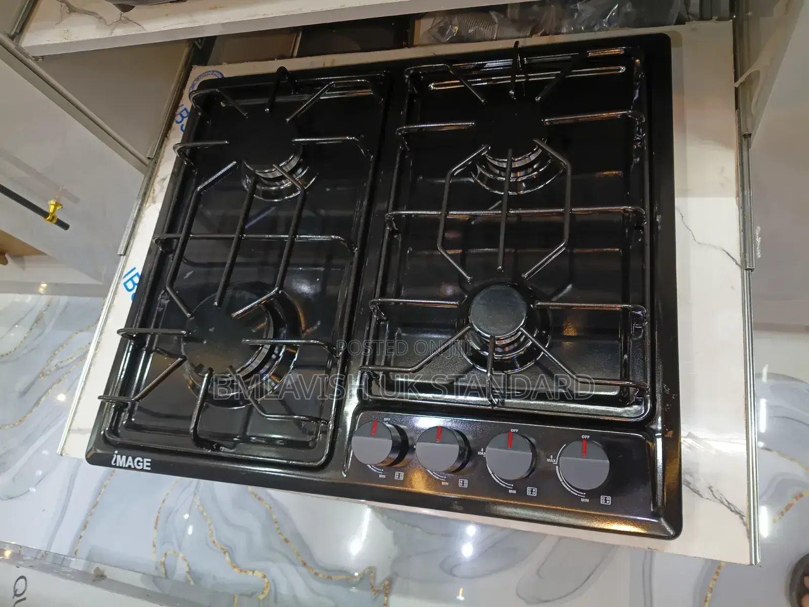 Image Im60gsb 4 Burner Built-in Gas Hob Steel