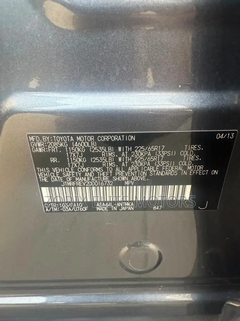 Toyota RAV4 2013 Blue