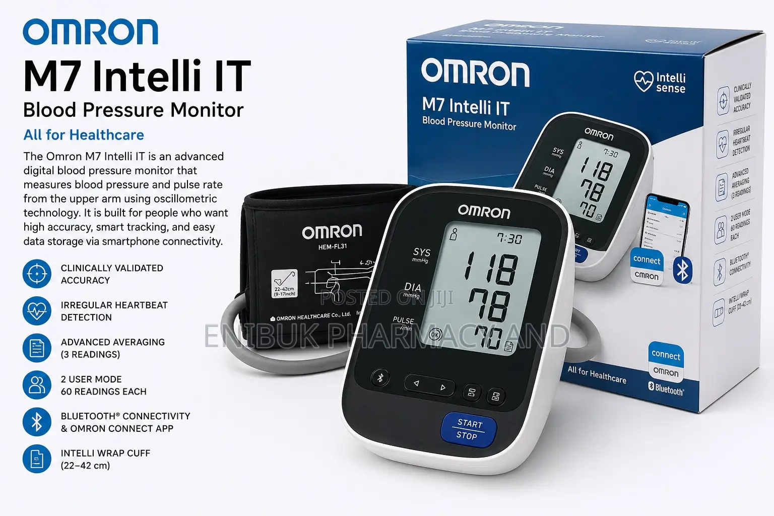The Omron M7 Intelli It Blood Pressure Monitor