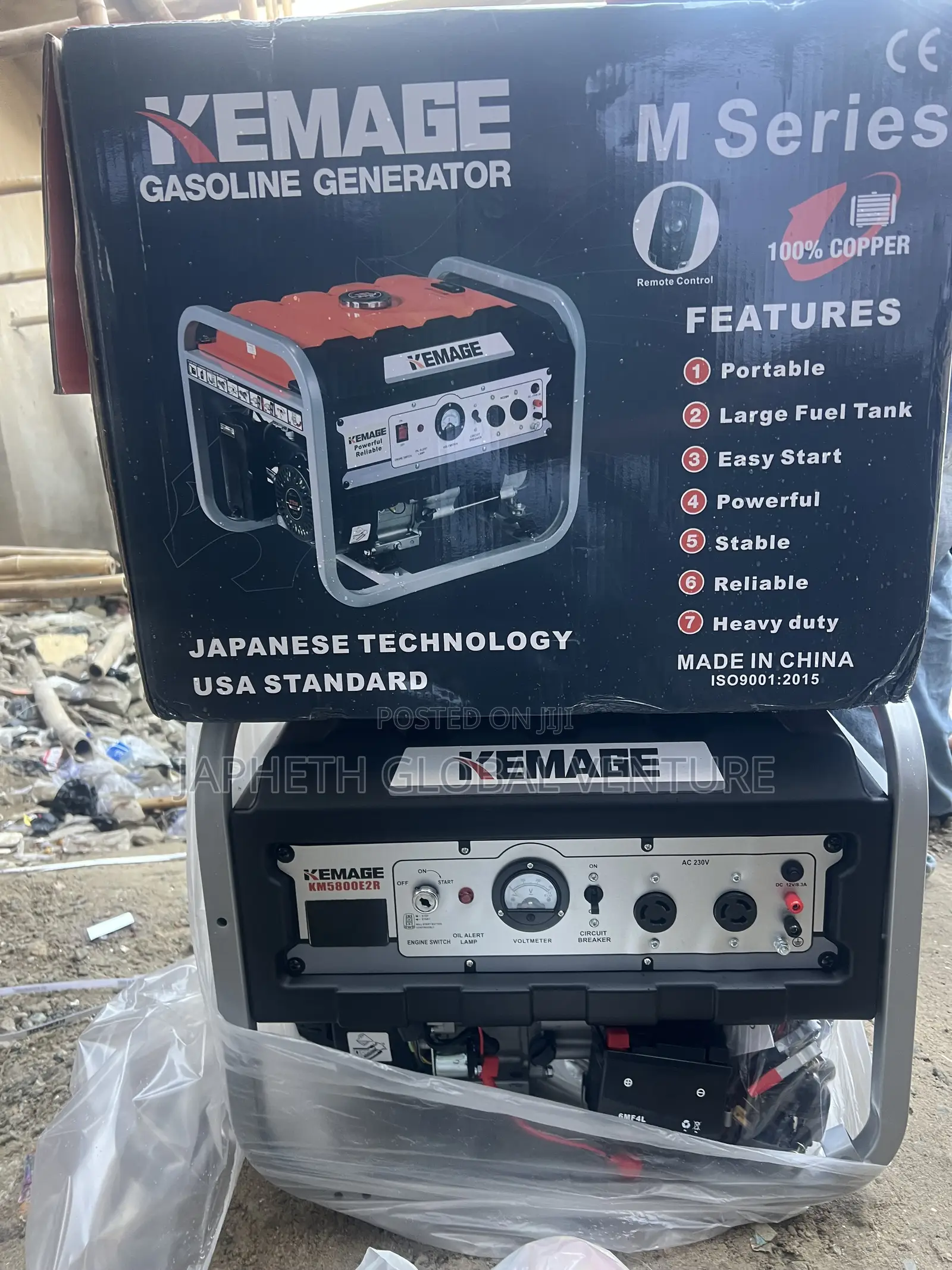 Kemage 5800 Remote Control Key Starter Generator – 5.5kva