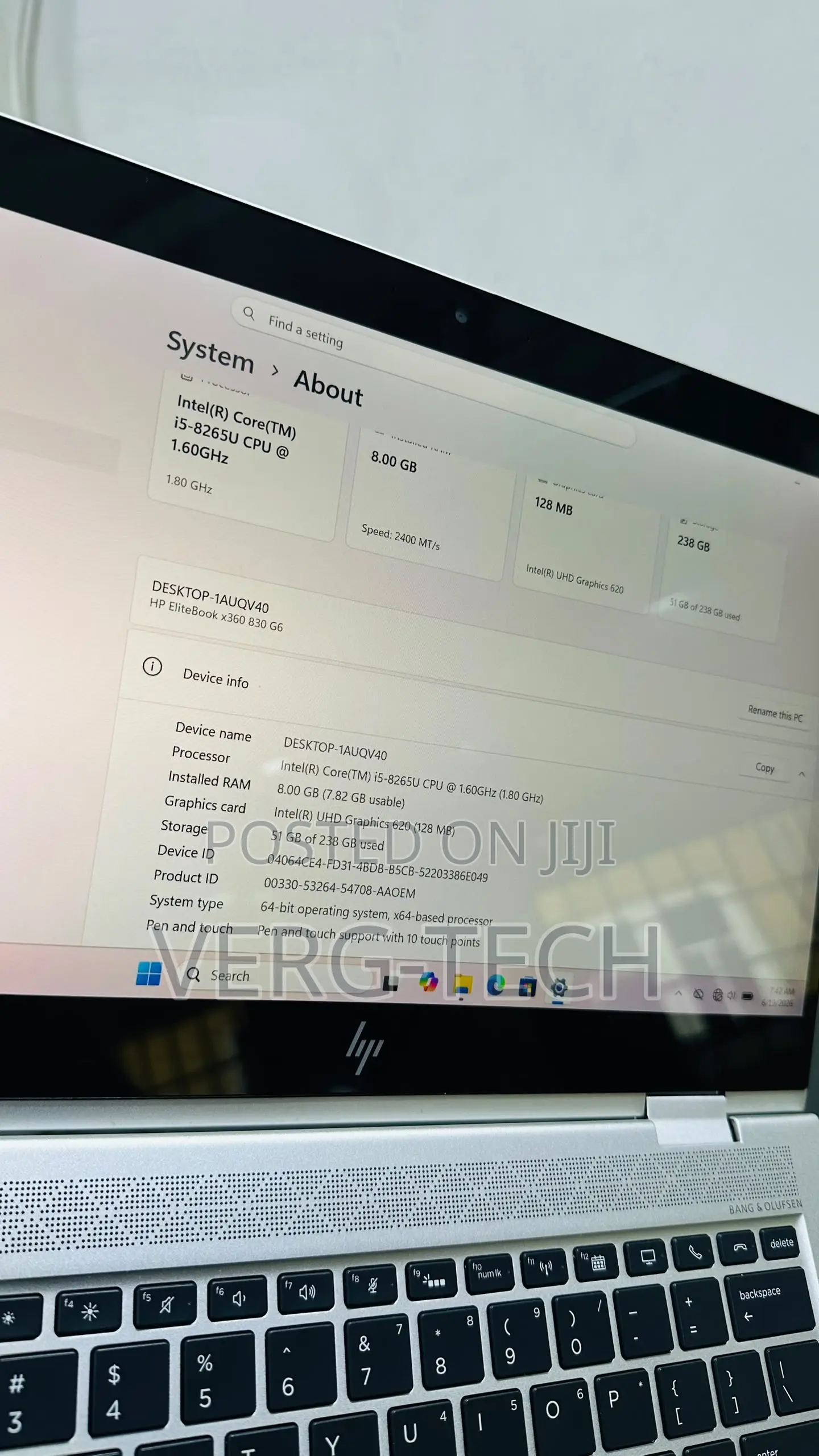 Laptop HP EliteBook 830 G6 8GB Intel Core i5 SSD 256GB