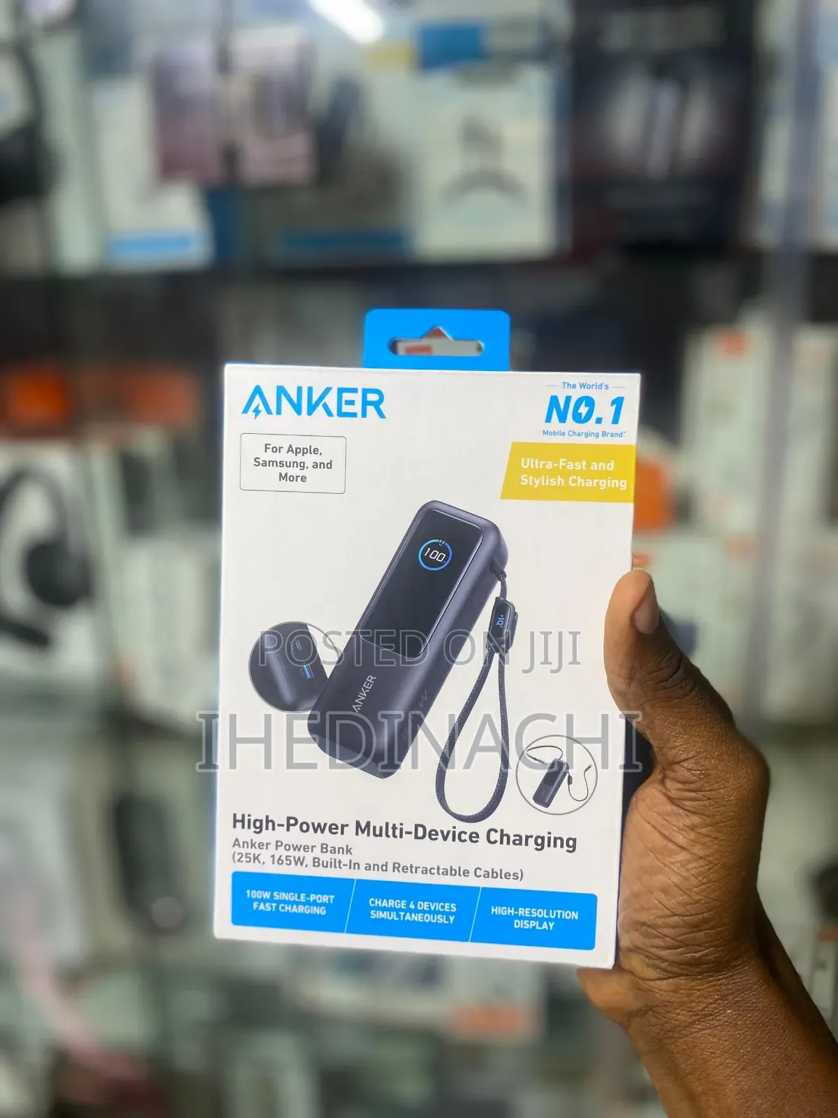 25,0000mah Anker Laptop Power Bank 165 Watts