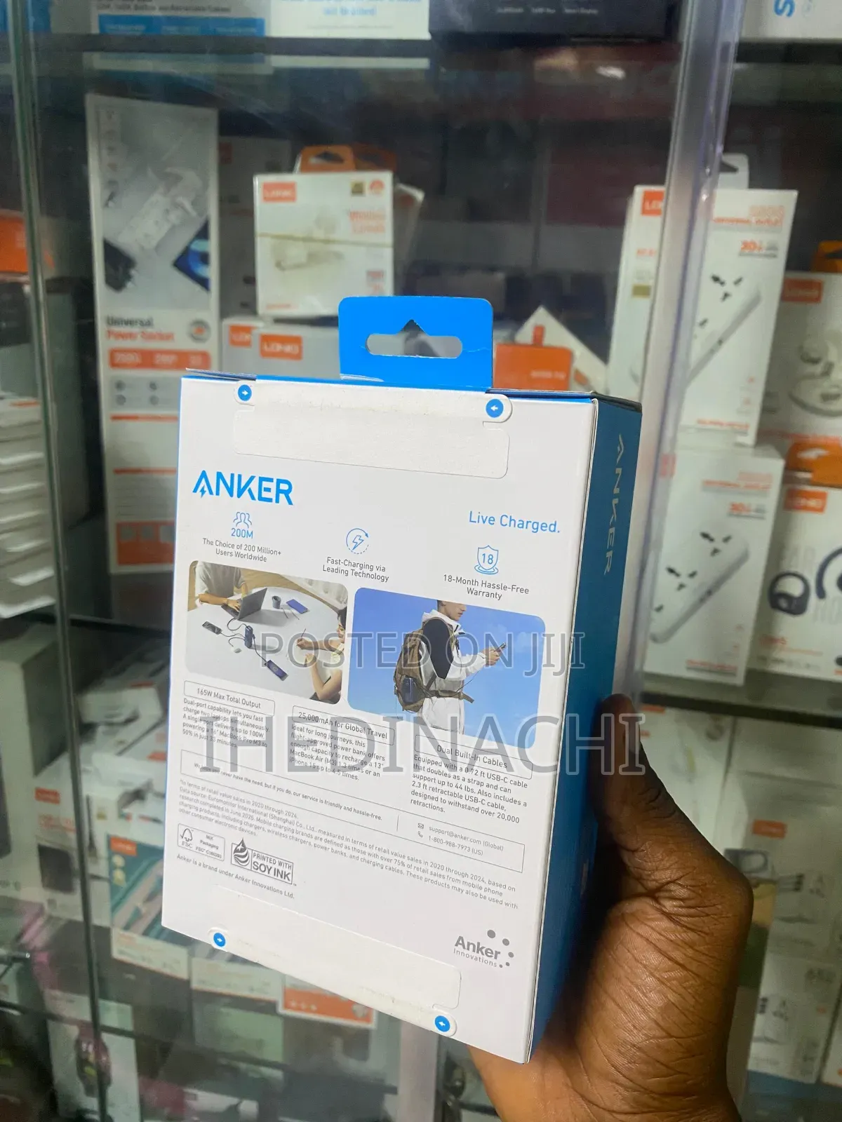 25,0000mah Anker Laptop Power Bank 165 Watts