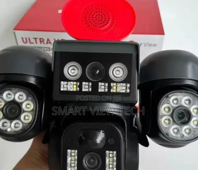 V380 Triple Lens Solar PTZ Camera With Detection Alarm 8mp