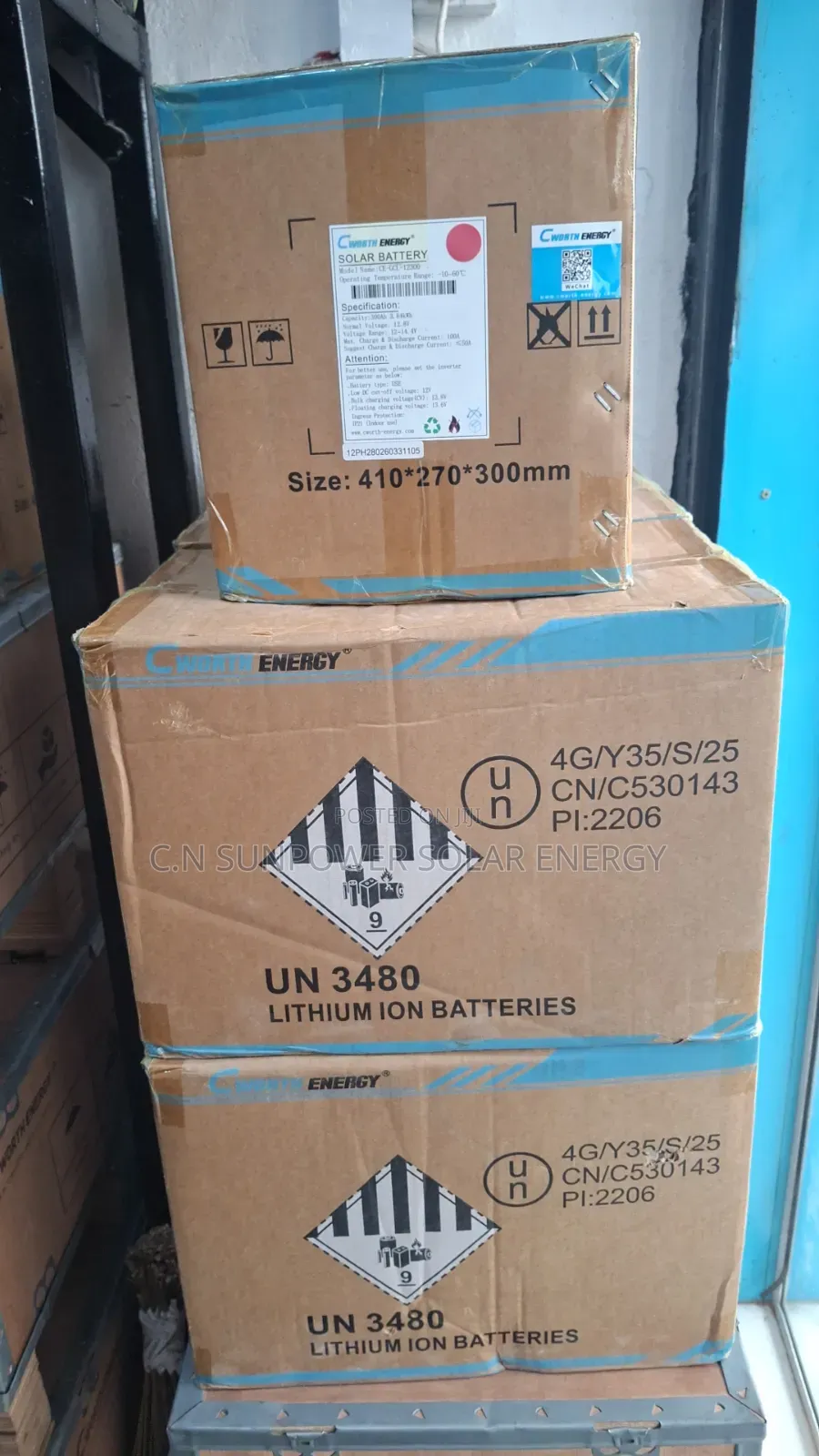300ahs/12v Cworth-Ion Energy Lithium-Iron Battery