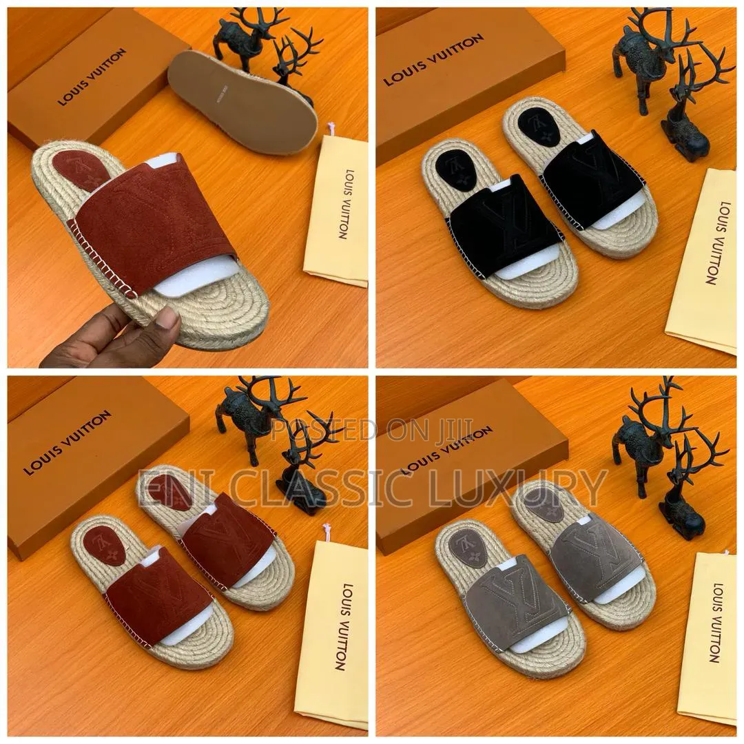 Pure Quality Luxury Men's Slippers Louis Vuitton Best Quality Well