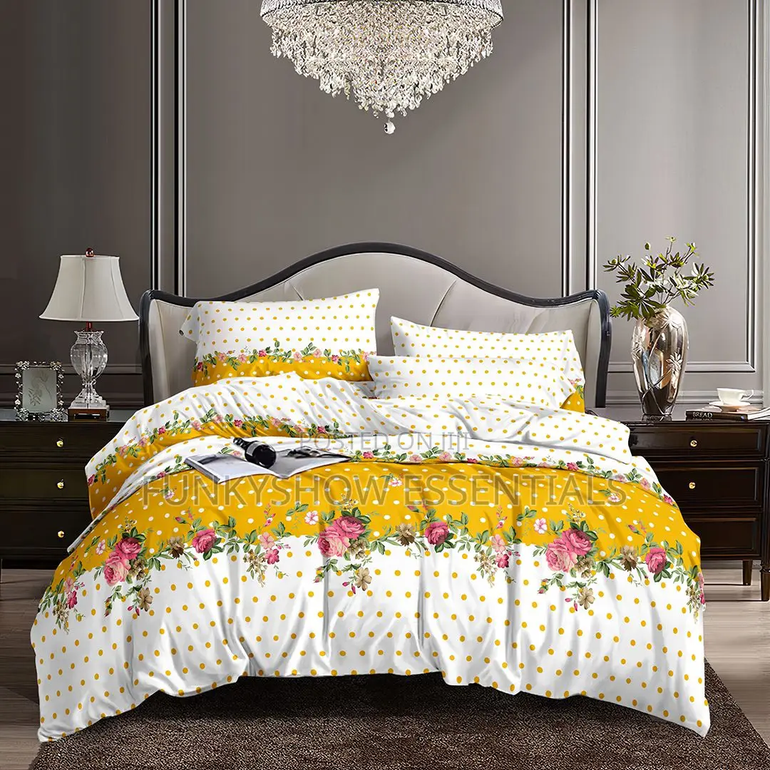 Luxury Cotton Floral Bedsheet With Pillowcases
