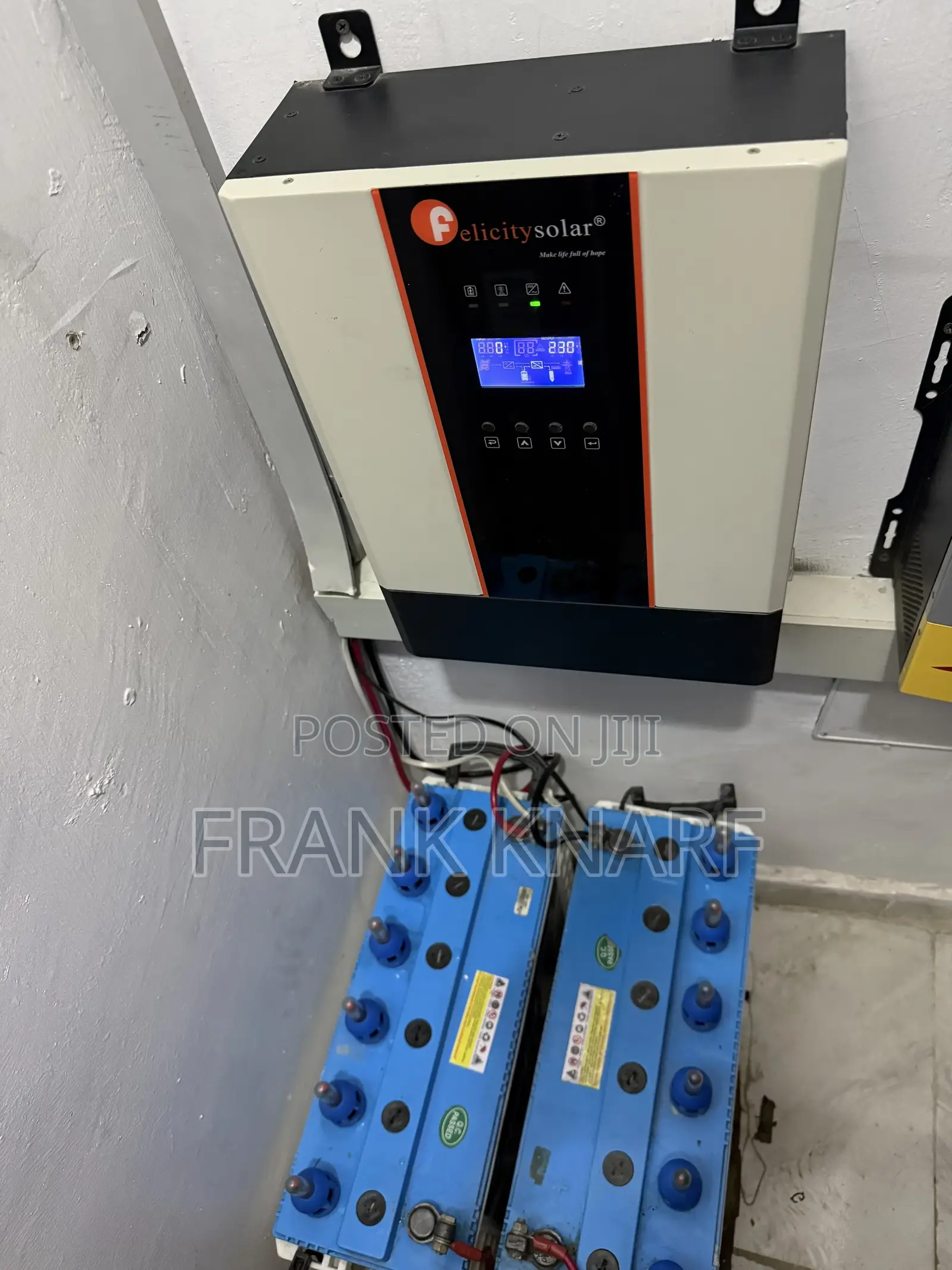 3kva Felicity Inverter With 2 Tubular Batteries + 4 300watts Panels