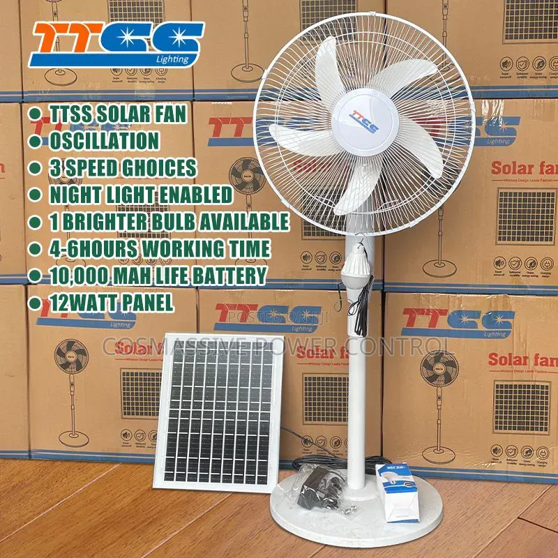 16"Ttss Solar Standing Fan