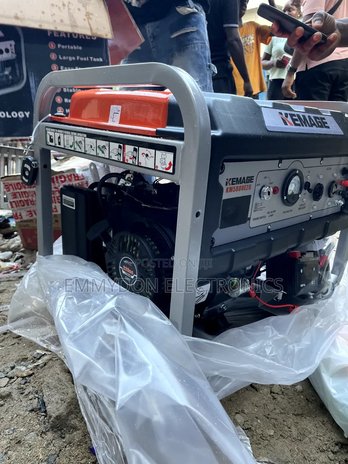 Kemage Km5800e2r Petrol Generator With Wheel Kit