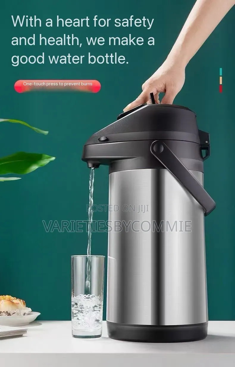 Air-Pressure Capacity Stainless Steel Cold Hot Water Flask (4l)