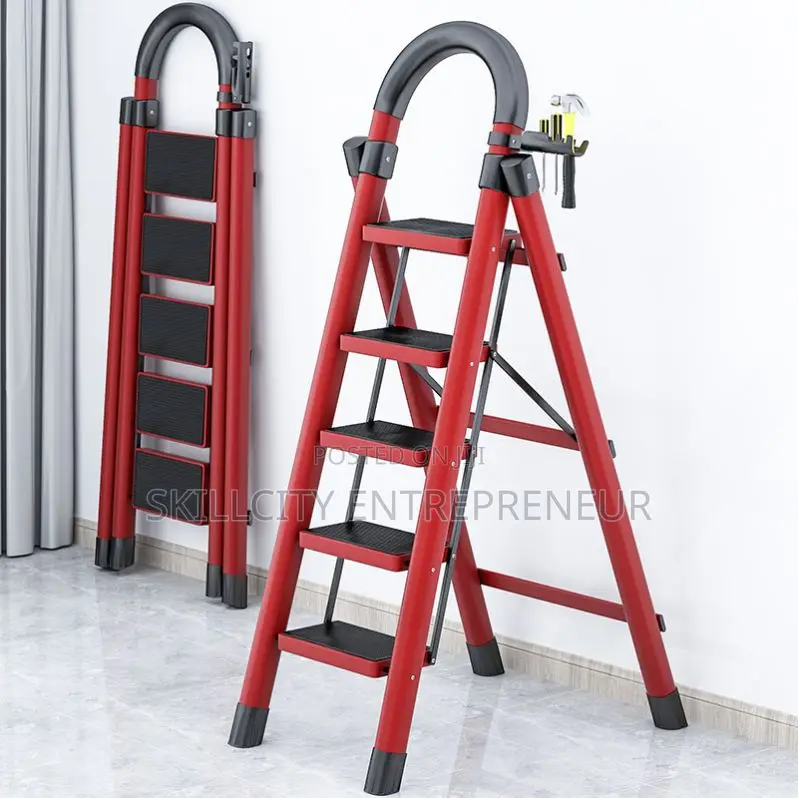 5-Step Folding Step With Handrail
