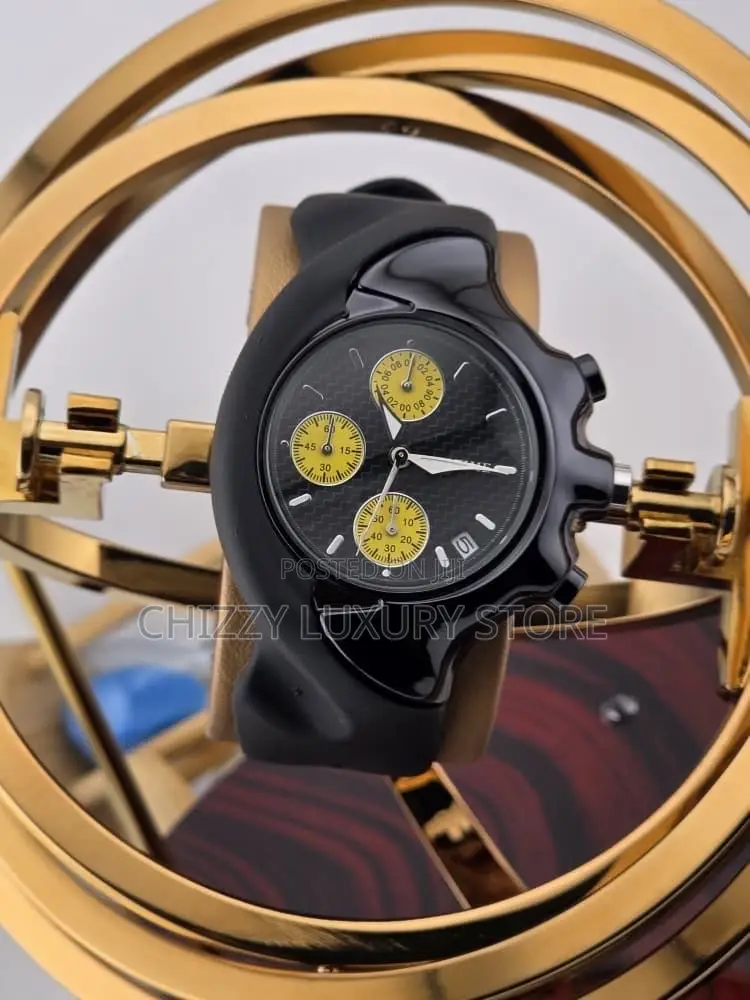Pin Time Quality Luxury Men Rubber Strap Wristwatch