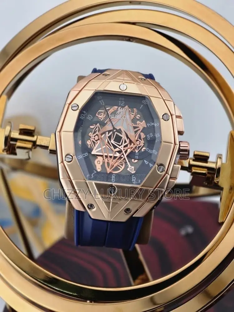 Hublot Quality Men Genuine Leather Wristwatch