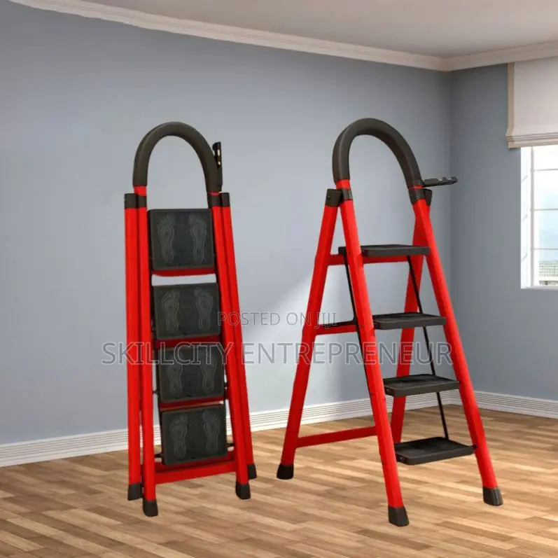 4-step Folding Step With Handrail