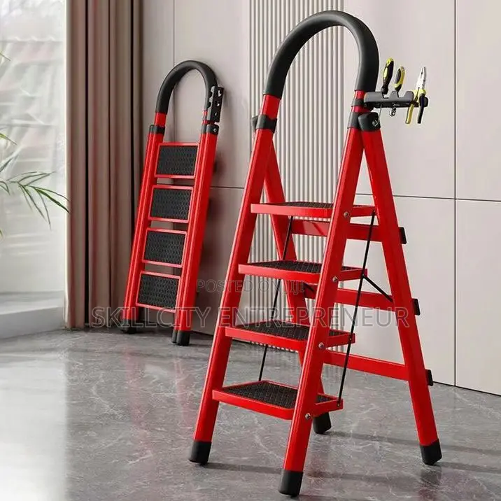 4-step Folding Step With Handrail