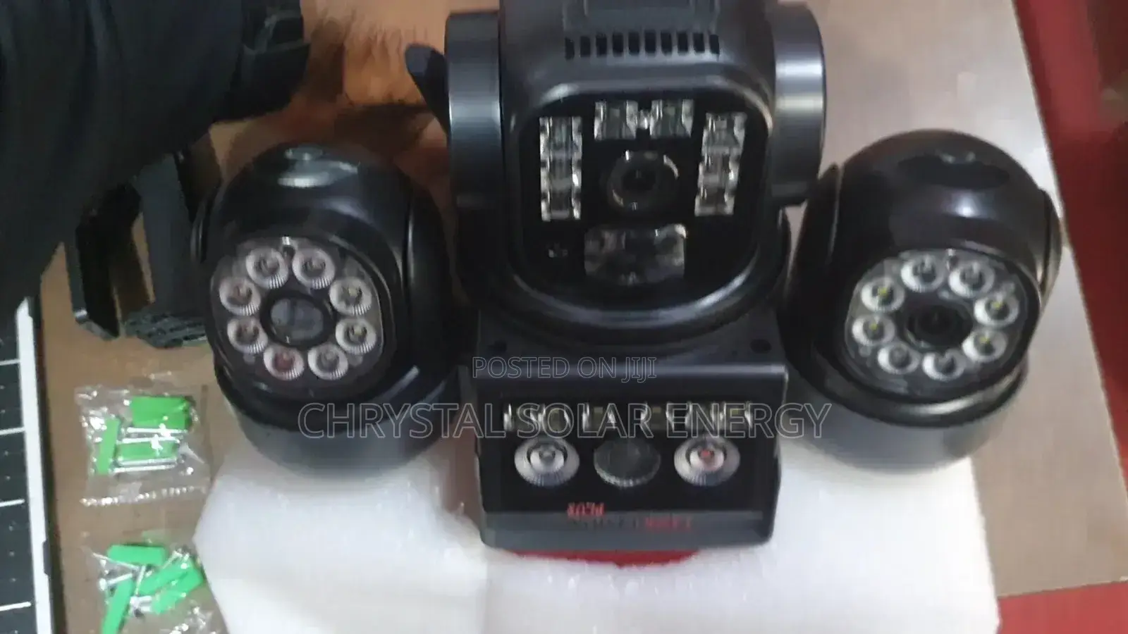 Triple Lens V380pro Camera With 6 Batteries Solar Panel, Smart CCTV