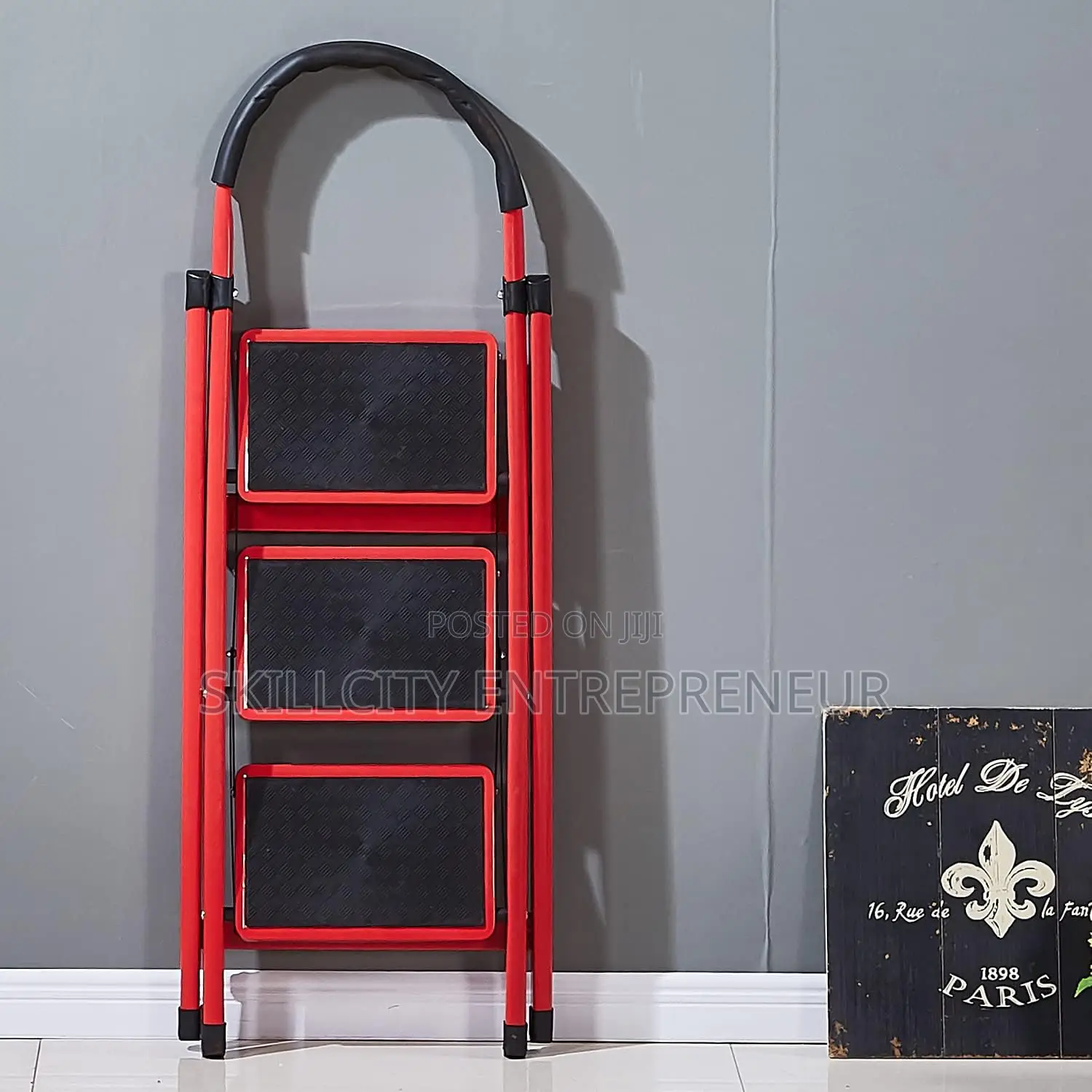 3-Step Folding Step With Handrail