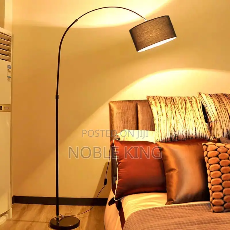 New Black White Height Adjustable Led Floor Lamp for Living Room