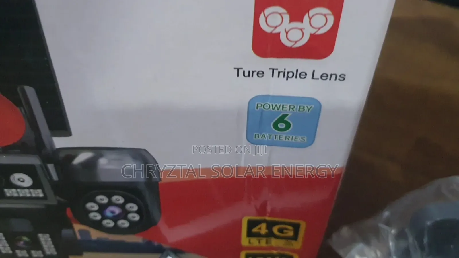 3in1 Triple Lens Solar Camera With Solar Panel V380 App
6 Batteries