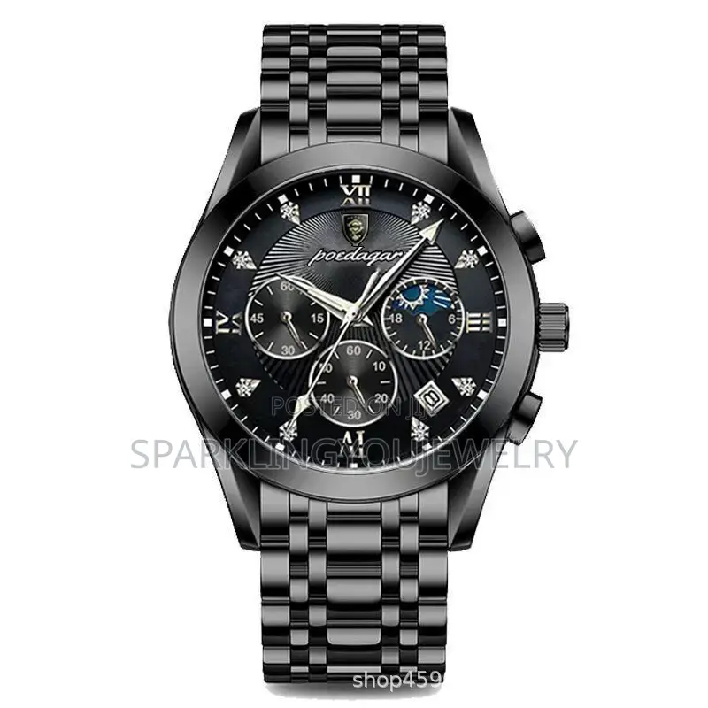 High Quality Poedagar Watch With Working Chronograph for Men