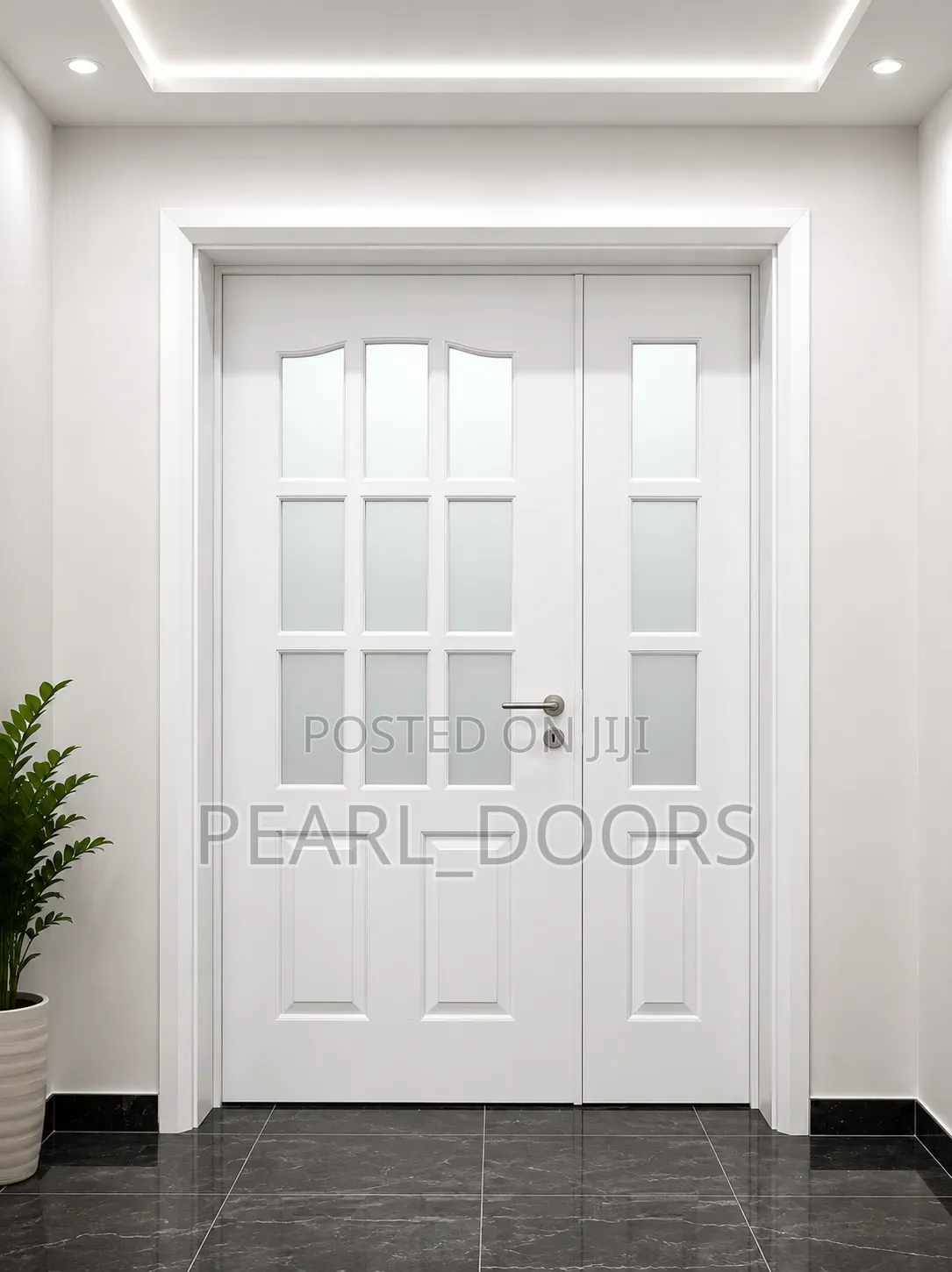 4ft by 7ft Flush Door With Glass