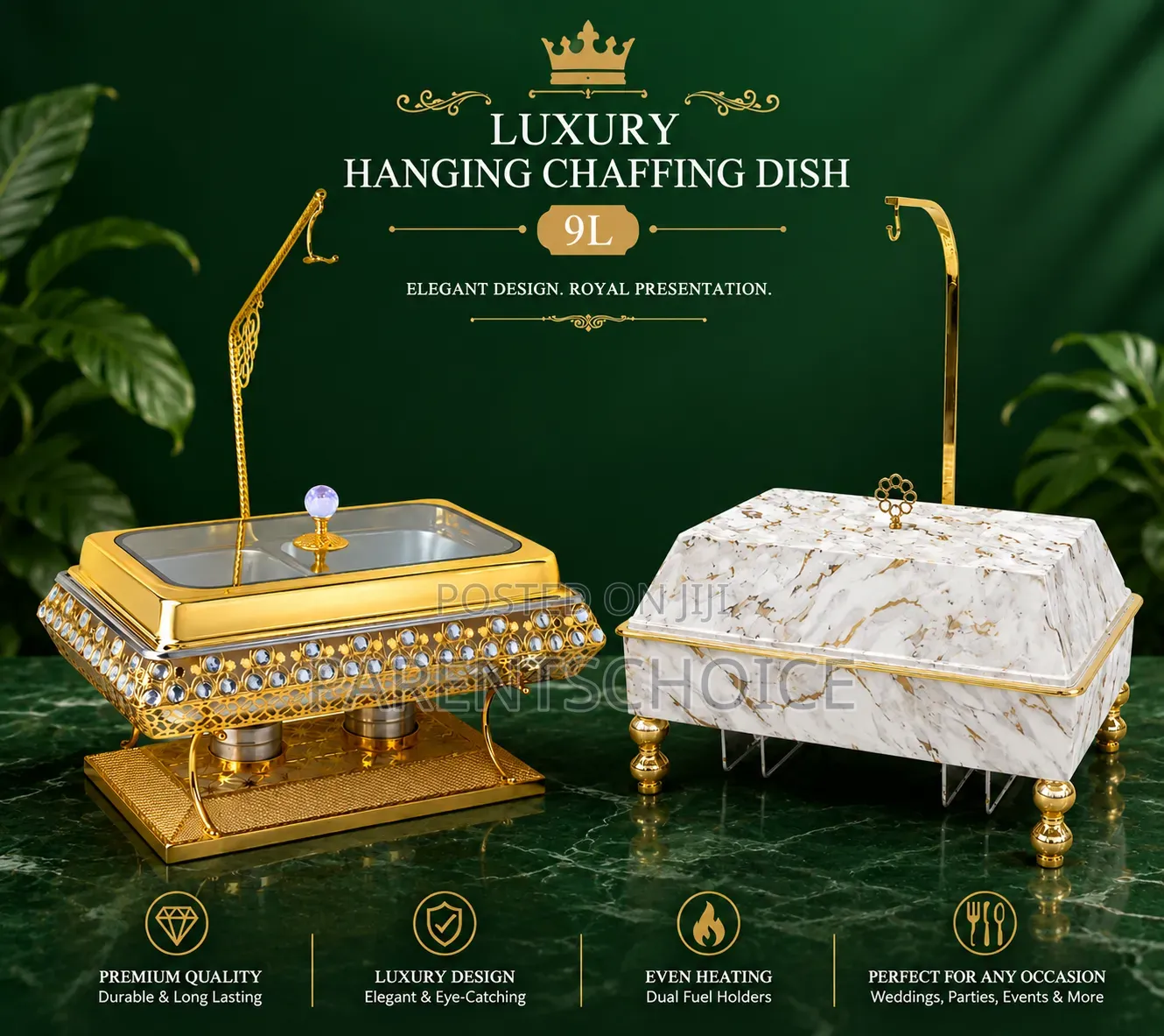 Luxury Hanging Chafing Dish – 9l