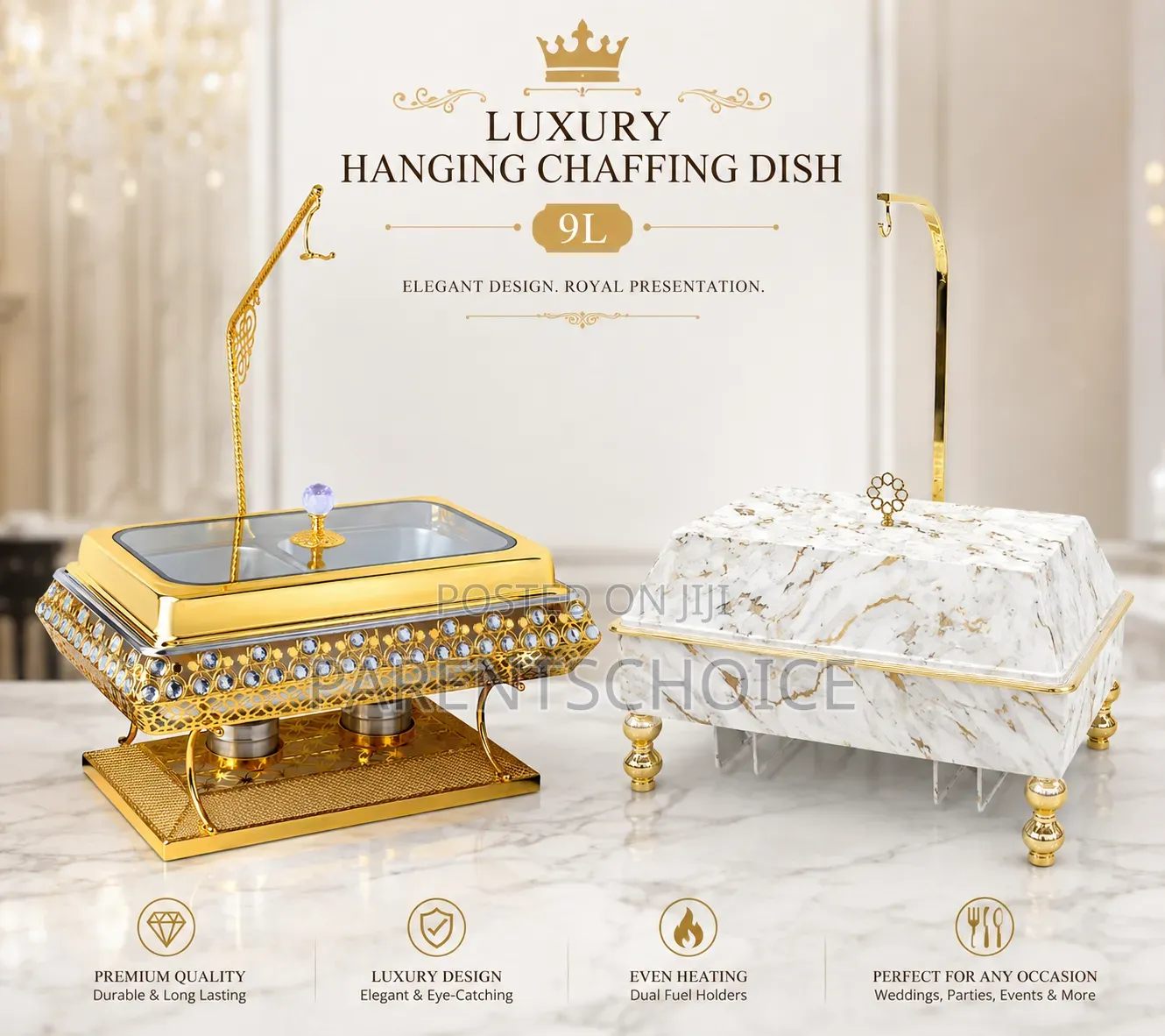 Luxury Hanging Chafing Dish – 9l