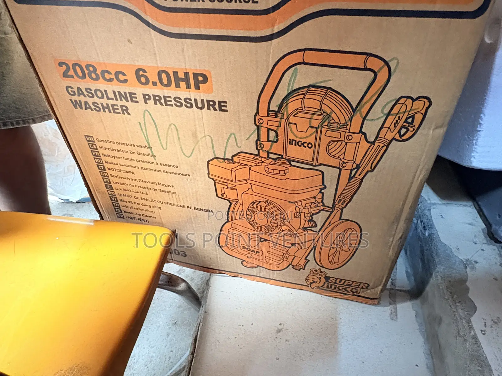 Ingco 208cc 6.0hp Gasoline Pressure Washer