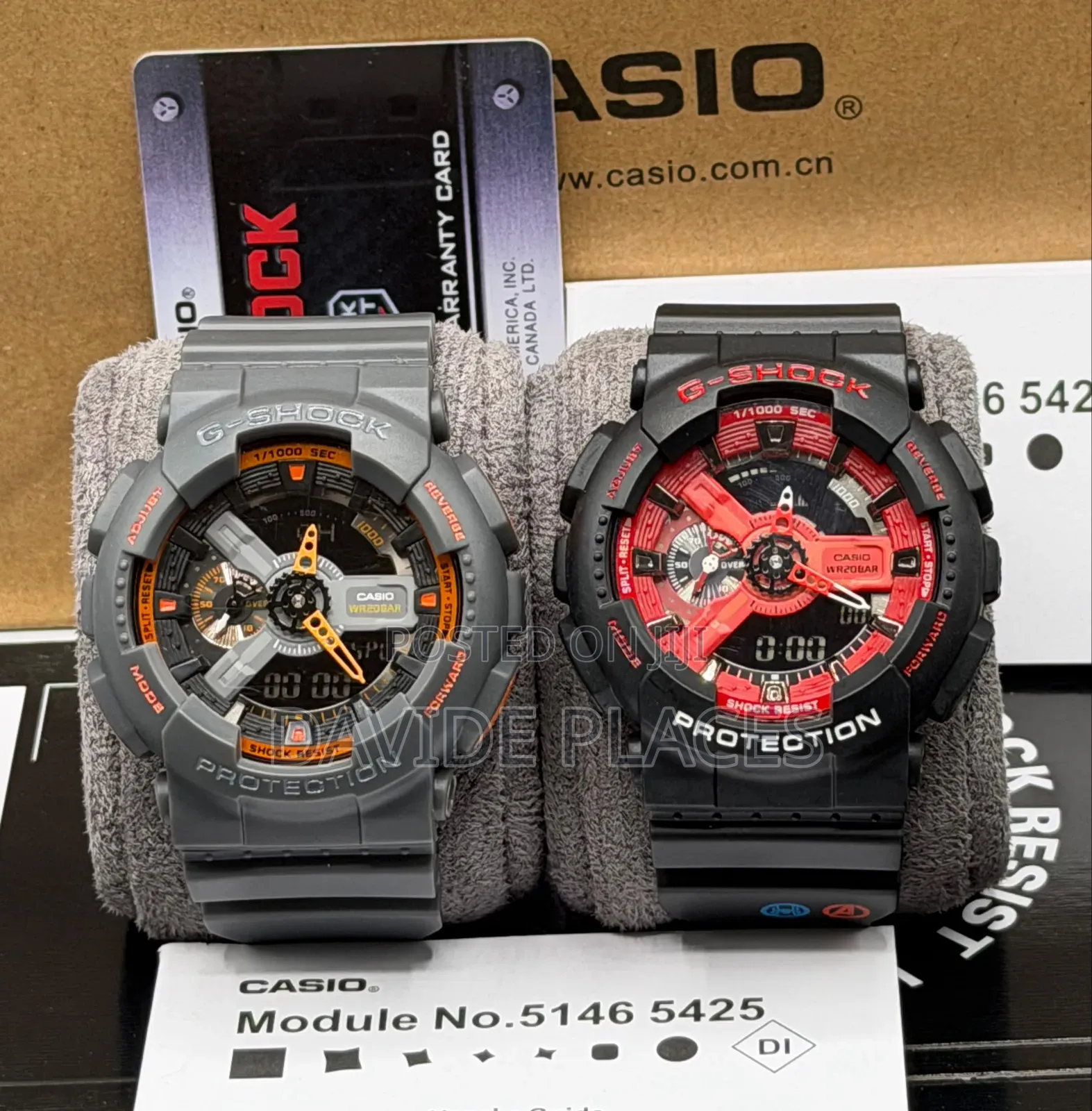 G-Shock Digital and Analogue Time Display Rubber Watch,With Date,