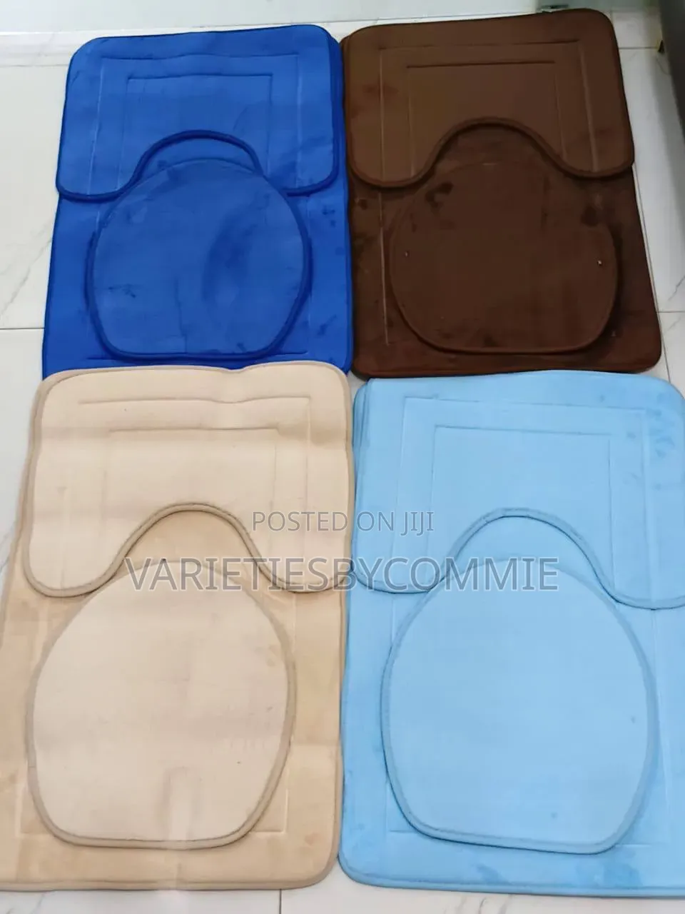 3pcs Non-Slip Moisture Proof Toilet Foot Mat