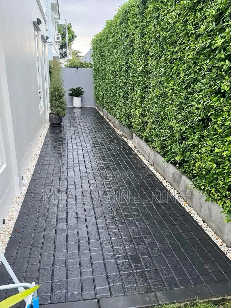 Polishing of Floor, Xylem, Acrylic Sealant .On Interlocking Stamping