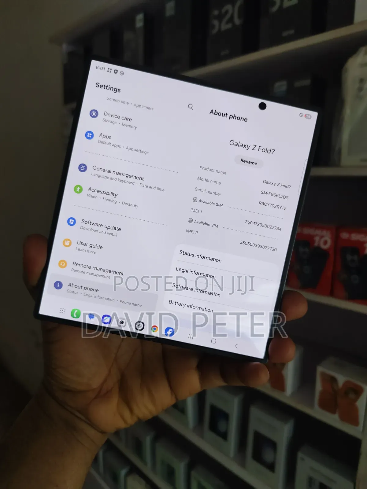 Samsung Galaxy Z Fold7 256 GB Black