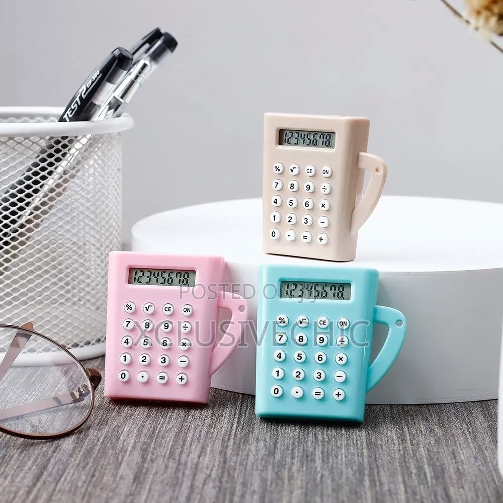 Mini Calculator With Chain Phone Holder