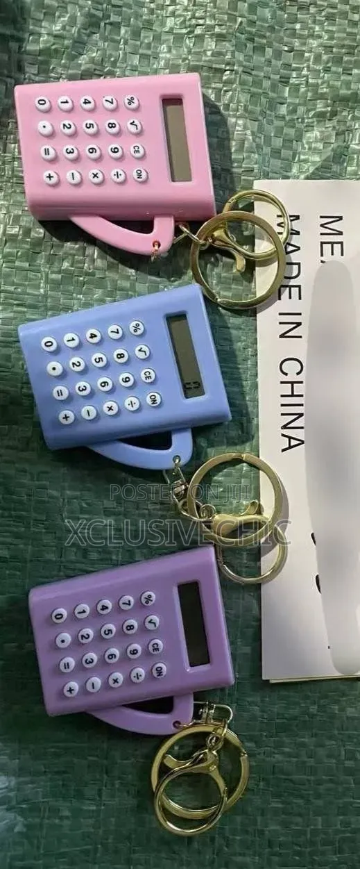 Mini Calculator With Chain Phone Holder