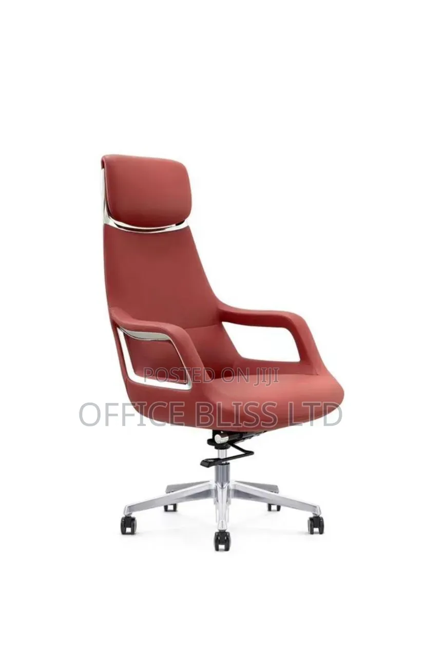 Exquisite High-Back Silicone Leather Swivel Office Chair