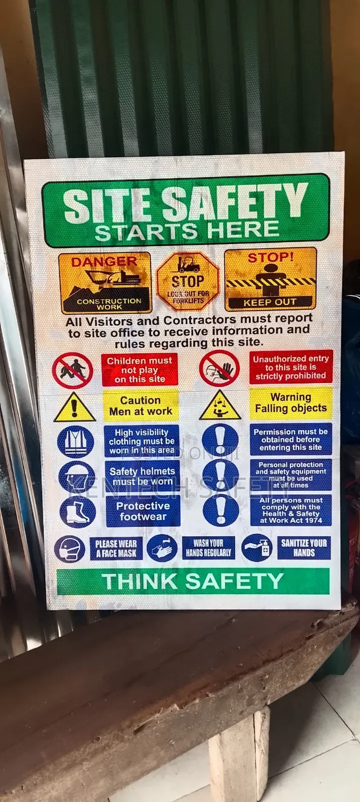 Reflective Safety Construction Sites Signs 44inchx96inch