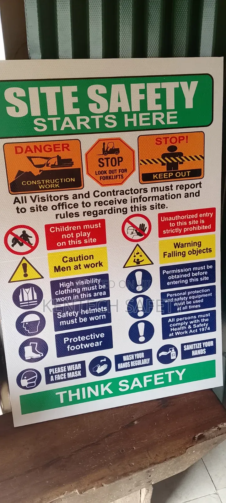 Safety Construction Sites Signs 44inchx96inch