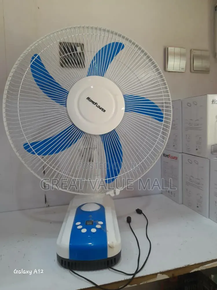 Home Flower Rechargeable Table Fan