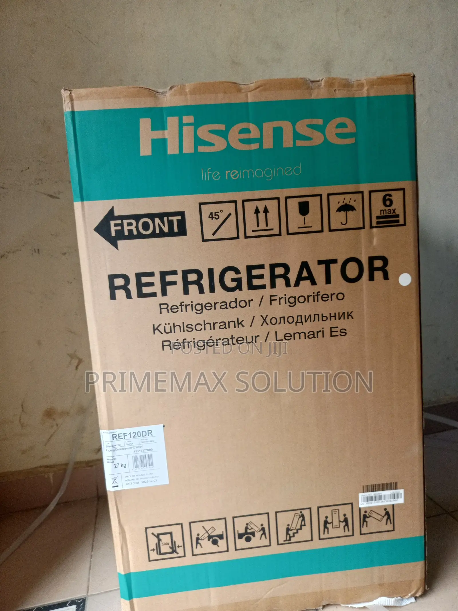 Hisense 120dr Energy Star Double Door Refrigerator 87